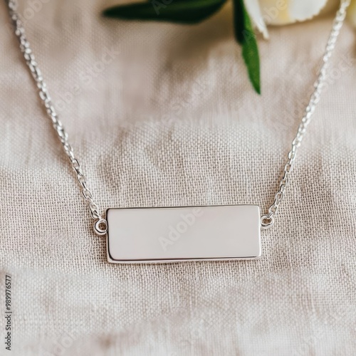 Hand-stamped silver nameplate necklace, personalized and handcrafted