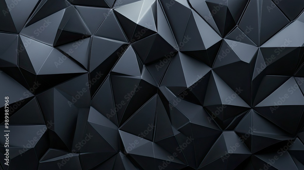 3D black diamond pattern forming an abstract wallpaper on a sleek dark background, creating a modern aesthetic. 3D black diamond pattern forming an abstract wallpaper on a sleek dark background, creating a modern aesthetic.