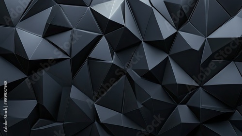 3D black diamond pattern forming an abstract wallpaper on a sleek dark background, creating a modern aesthetic.