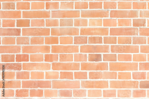 Close-up of Rough Red Brick Wall Surface Texture