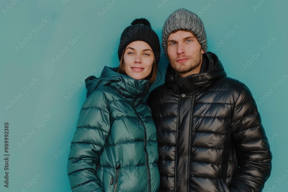 couple in winter clothes couple in winter clothes