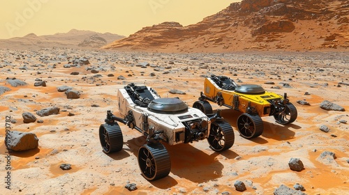 Mars Rover Exploration on Red Planet Surface