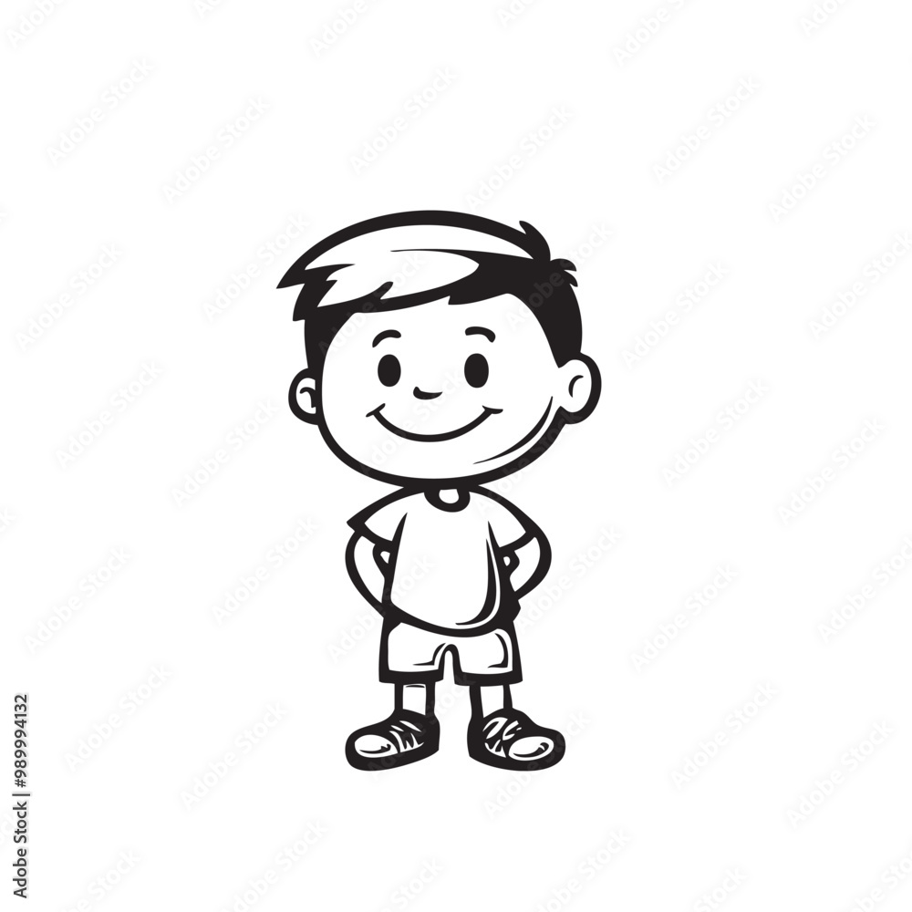 Expresive Boy Cartoon Vector Illustration Expresive Boy Cartoon Vector Illustration