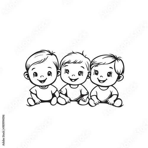 Kids or children icon symbol. Happy kids concept. Vector illustration