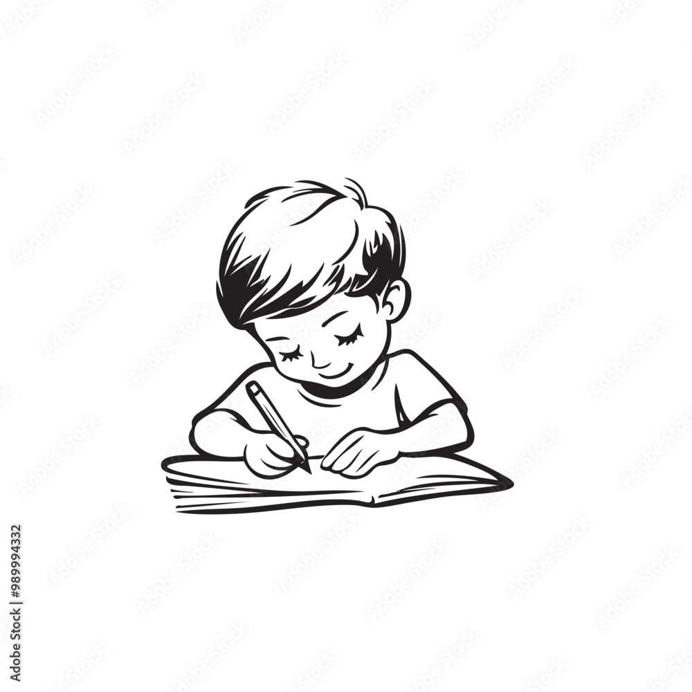 Expresive Boy Cartoon Vector Illustration Expresive Boy Cartoon Vector Illustration