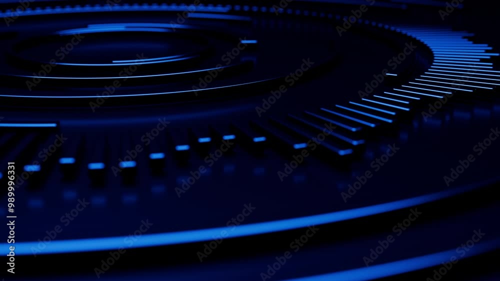 Abstract Dark Blue 3D Gear Rotation Loop Abstract Dark Blue 3D Gear Rotation Loop