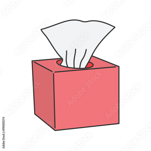 Simple tissue paper icons vector illustration, tissue roll, tissue icon in lineal color style