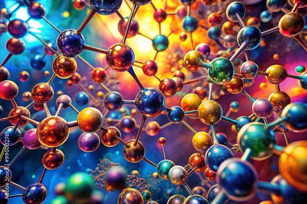 Vibrant Abstract Science Wallpaper Showcasing Molecular Structures and Dynamic Color Patterns Vibrant Abstract Science Wallpaper Showcasing Molecular Structures and Dynamic Color Patterns