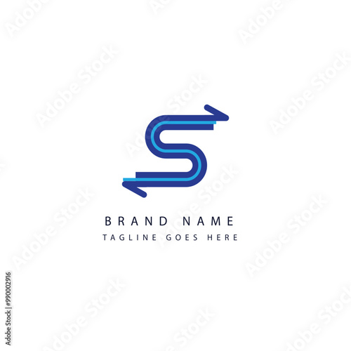 creative elegant minimalist modern letter S logo