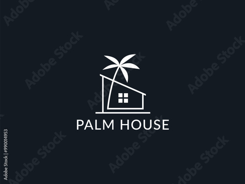palm house logo vector illustration logo template