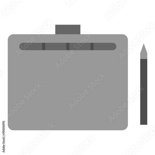 Illustration of Pen Tab Flat Icon