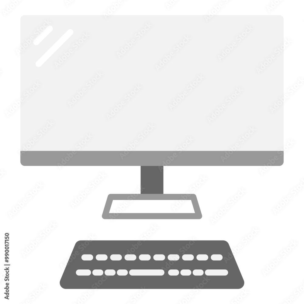 Illustration of Personal Computer Flat Icon Illustration of Personal Computer Flat Icon