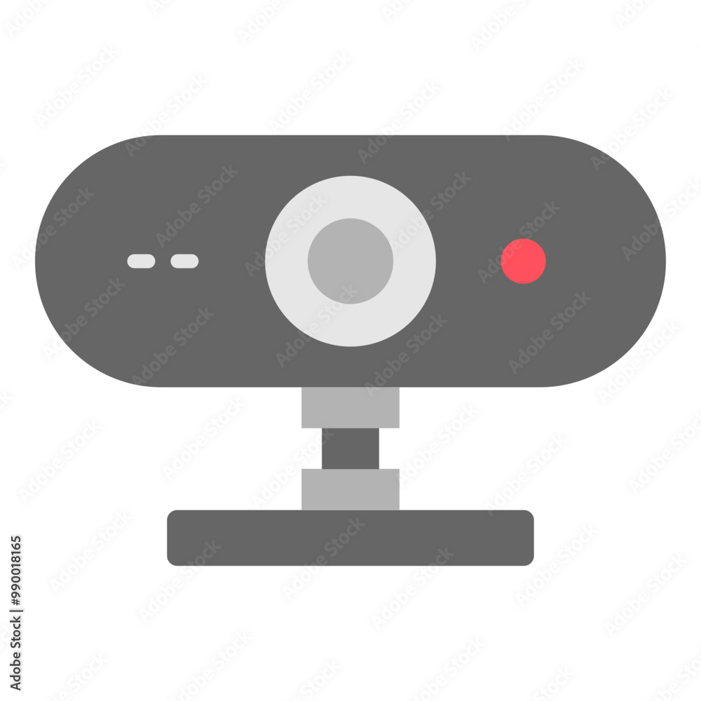 Illustration of Webcam Flat Icon Illustration of Webcam Flat Icon