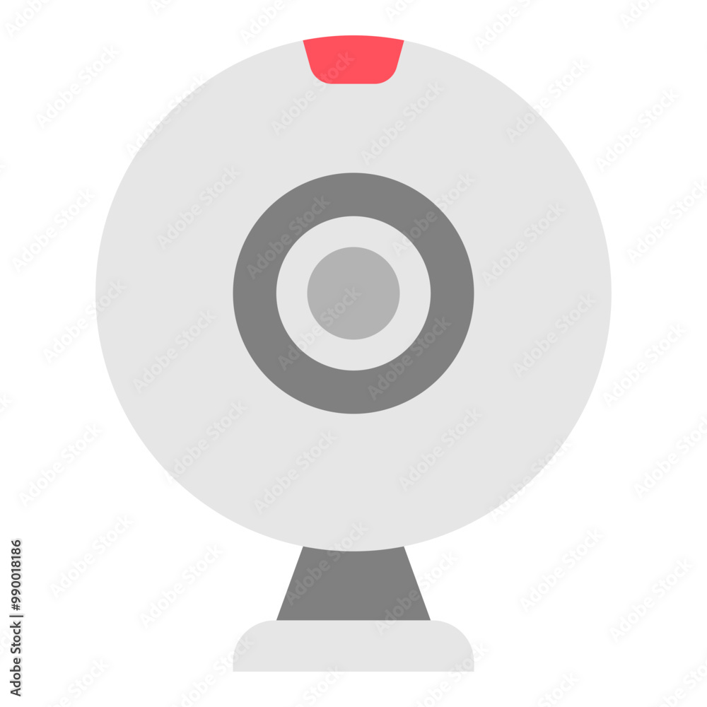 Illustration of Webcam Flat Icon Illustration of Webcam Flat Icon