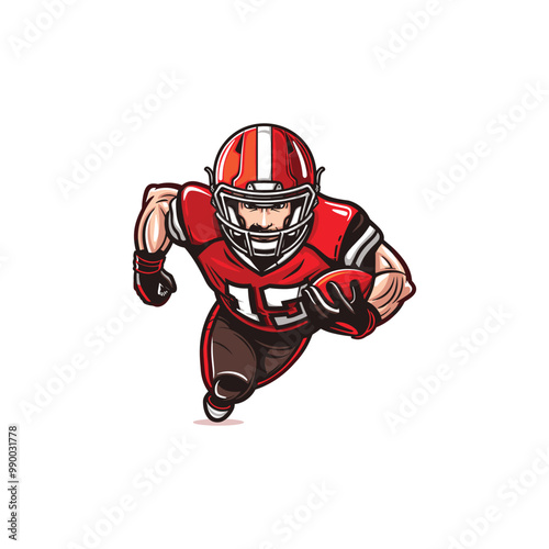 American football character mascot