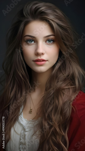  A Photorealistic Portrait of a 25-Year-Old Woman. This highly detailed photorealistic image captures the essence of a 25-year-old woman from Farvardin photo