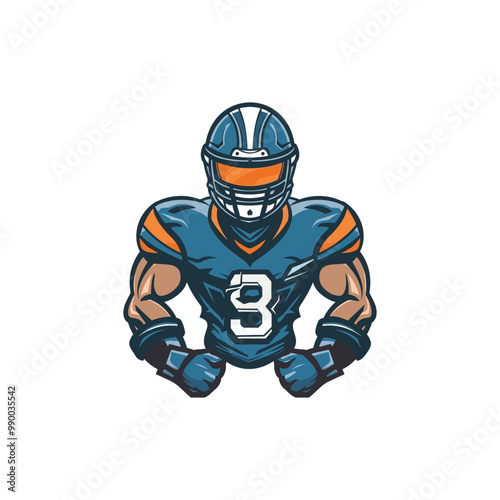 American football character mascot