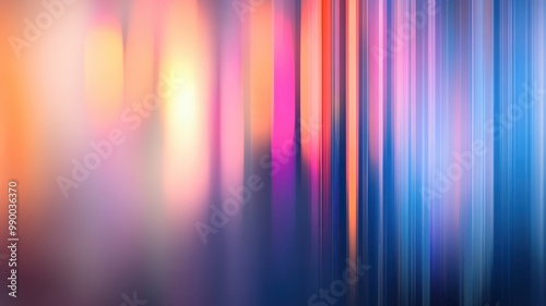 Colorful Gradient Circles in Blurred Cascade Effect