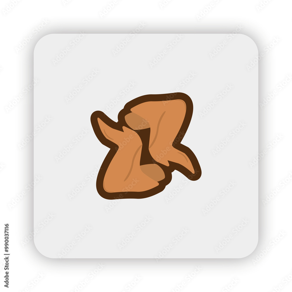 Obraz premium chicken wings vector, chicken wings flat icon, chicken wings icon on button, fried chicken icon