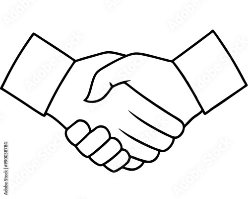 vector symbol of two hand shakes illustration