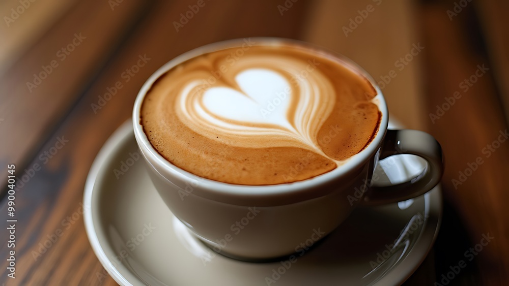 A close-up of a creamy cappuccino featuring intricate foam art. The delicate design atop the frothy milk adds a touch of elegance, making it a perfect coffee moment to savor. A close-up of a creamy cappuccino featuring intricate foam art. The delicate design atop the frothy milk adds a touch of elegance, making it a perfect coffee moment to savor.