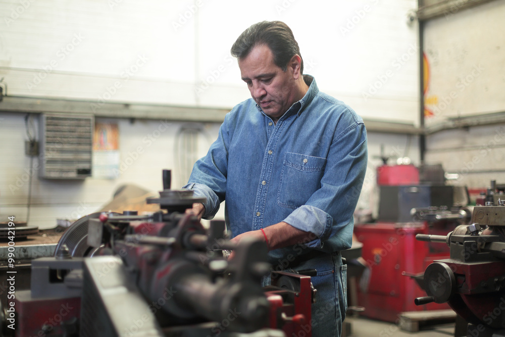 Specilized technician rectifies brake disc Specilized technician rectifies brake disc
