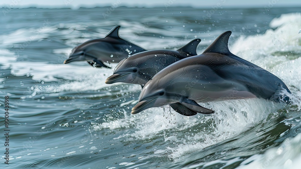 Fototapeta premium Dolphins in the Gulf 