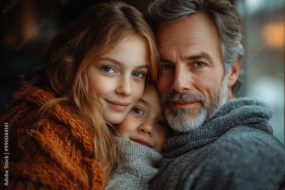 Family Portrait with Warm Affection Family Portrait with Warm Affection