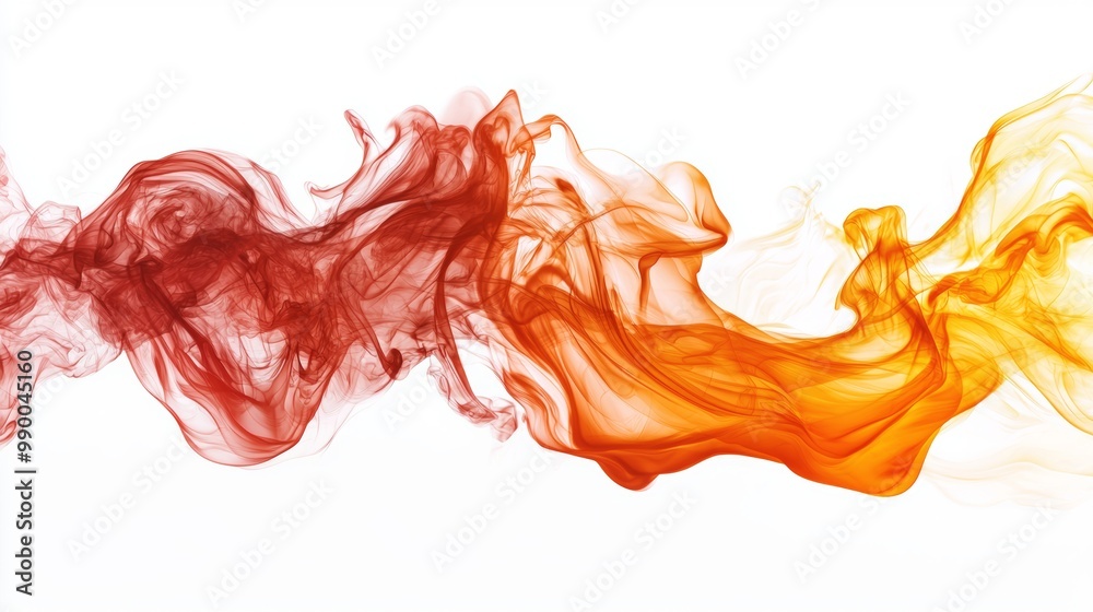 Fototapeta premium A flame with a wide, sweeping base that narrows into a sharp
