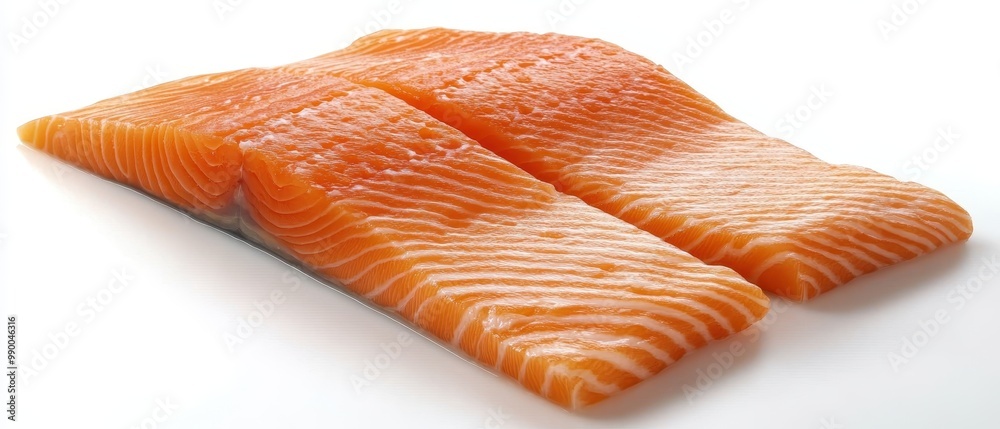 Fresh Raw Salmon Fillet Two Slices Ready for Cooking Fresh Raw Salmon Fillet Two Slices Ready for Cooking