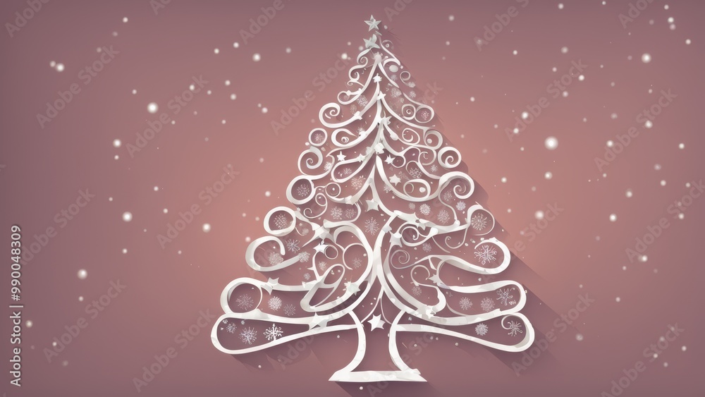 christmas tree with snowflakes