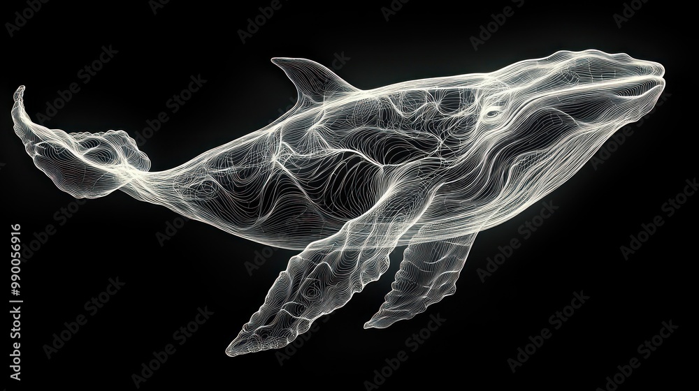 Fototapeta premium Abstract Whale Illustration