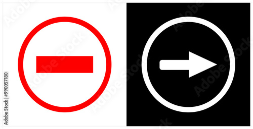 Road traffic sign vector icon...