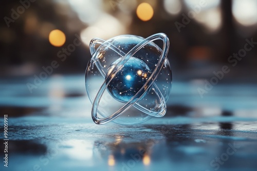 Glass Sphere with Rings