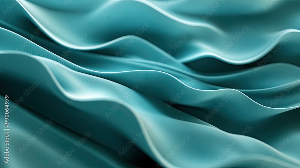 Dynamic 3D teal wave pattern flowing across the background, offering a futuristic and energetic visual. Dynamic 3D teal wave pattern flowing across the background, offering a futuristic and energetic visual.
