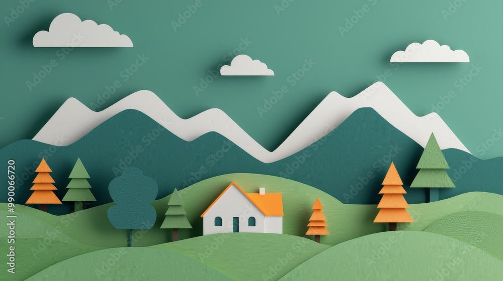 Sustainable ESG Concept with Paper Cutting Art - Eco-Friendly Landscape, Green Energy, and Environmental Responsibility Sustainable ESG Concept with Paper Cutting Art - Eco-Friendly Landscape, Green Energy, and Environmental Responsibility