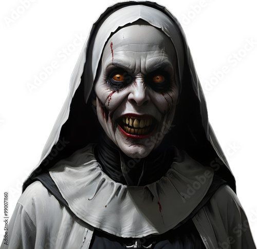 Evil Nun with Bloody Smile.