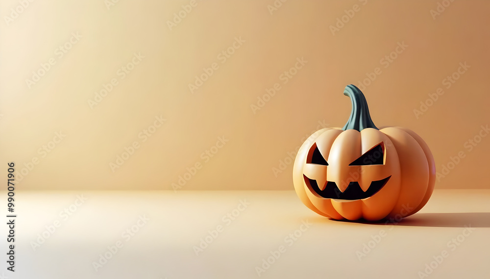 Jack-o'-lantern on Orange Background. Jack-o'-lantern on Orange Background.