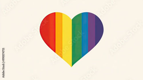 Free Download Graphic icon of a heart-shaped pride flag in rainbow colors, symbolizing LGBTQ love and pride. - GFXLoad