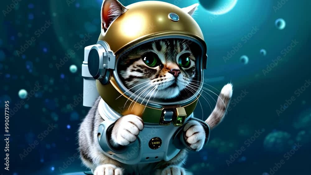 Cat Astronaut in Space Suit Cat Astronaut in Space Suit