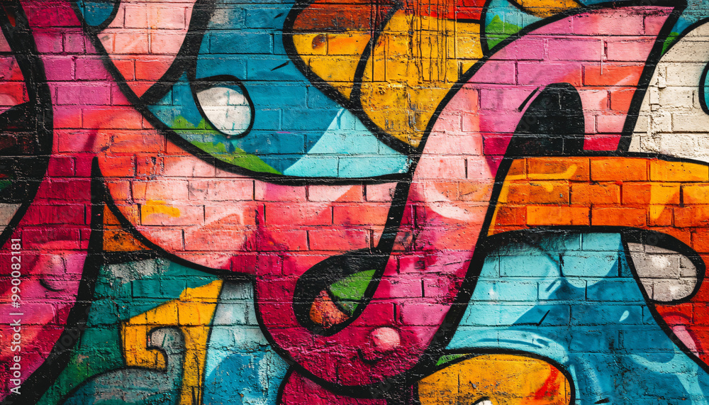 A graffiti-covered urban wall, showcasing vibrant colors, bold lines, and an edgy, artistic vibe A graffiti-covered urban wall, showcasing vibrant colors, bold lines, and an edgy, artistic vibe