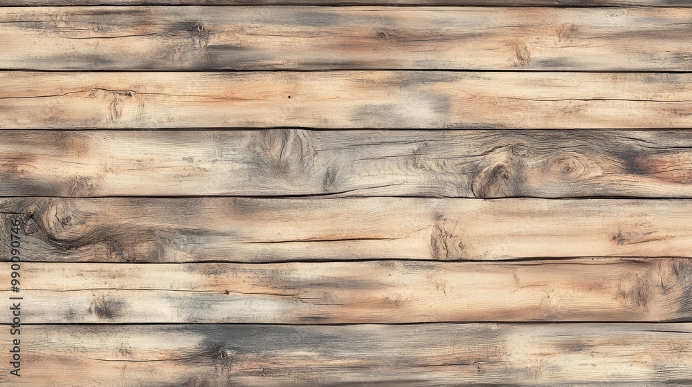 Naklejka premium Seamless wood grain background in soft, muted tones, perfect for web designs requiring a natural, organic feel.