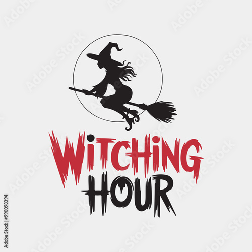 witch on broomstick vector