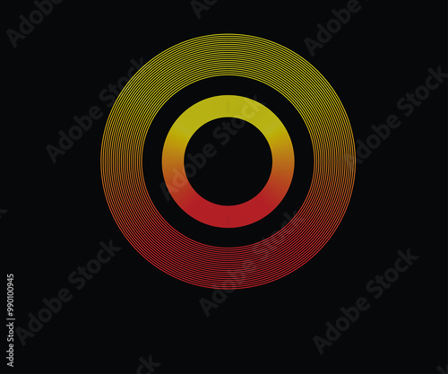 Black and white target with arrow, Red circle