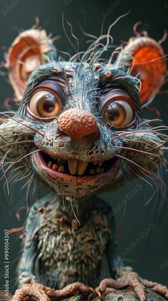 Obraz premium Cute and Whimsical Rat Character Illustration