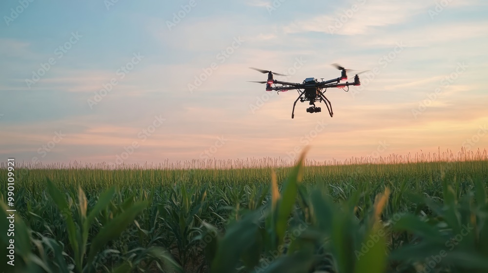 Precision agriculture drones mapping out field data in real-time. Precision agriculture drones mapping out field data in real-time.