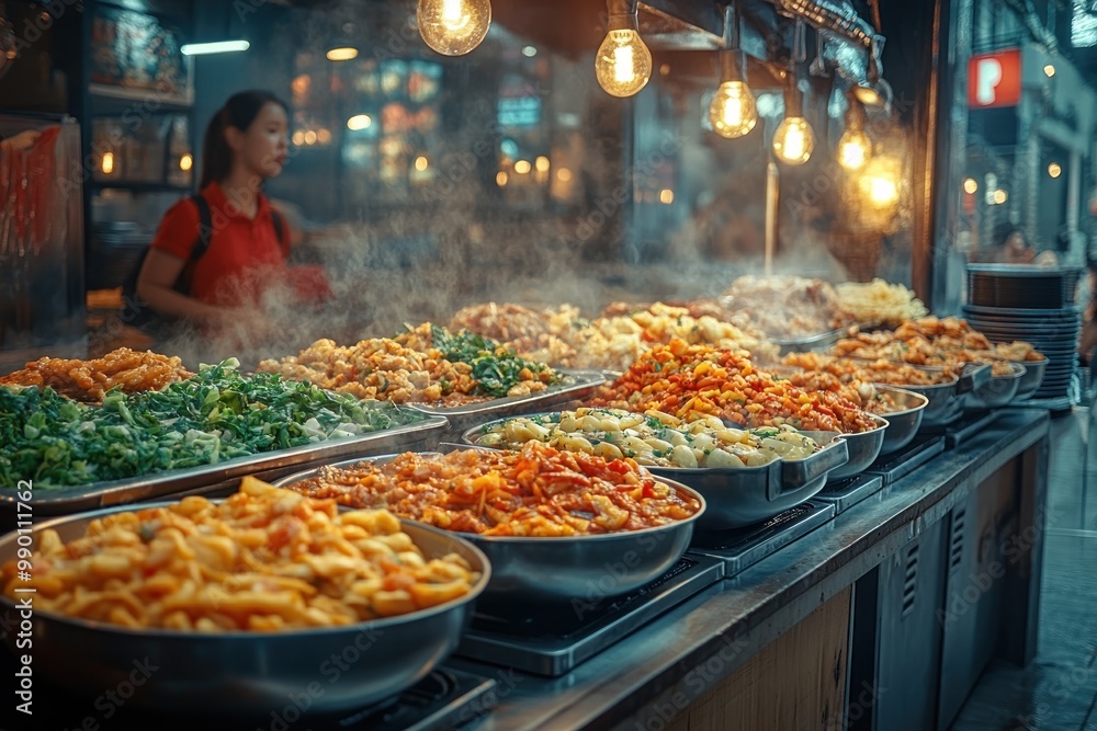 Asian Food Market Stall Asian Food Market Stall