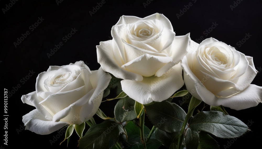 white roses on black, dark background. white roses on black, dark background.