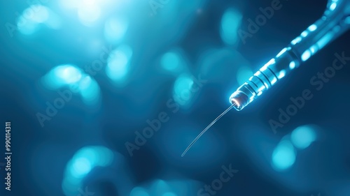 Precision Needle in Medical Technology Background