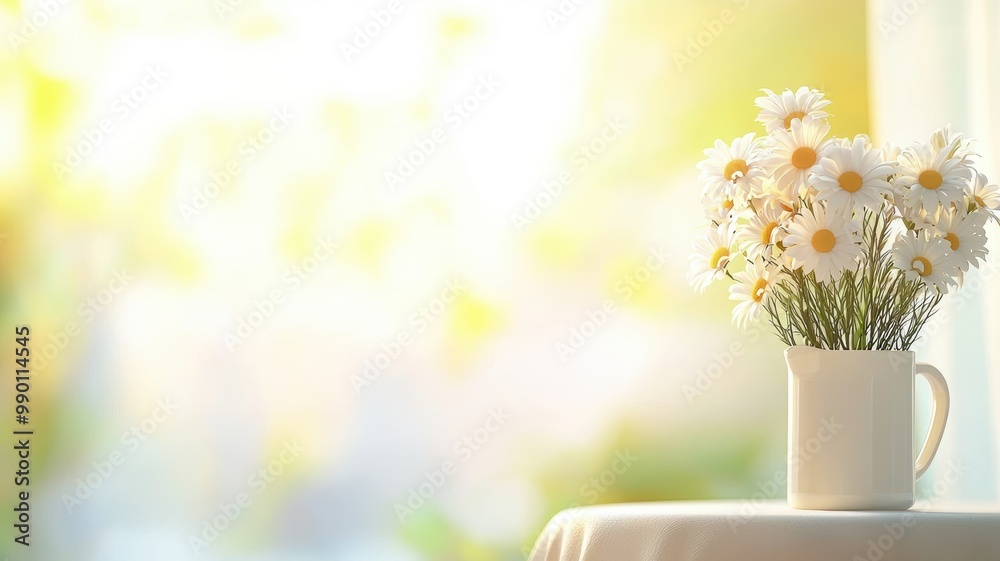 Bright Daisy Bouquet in Sunlit Room Bright Daisy Bouquet in Sunlit Room